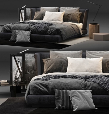 conjunto de cama render sketchup
