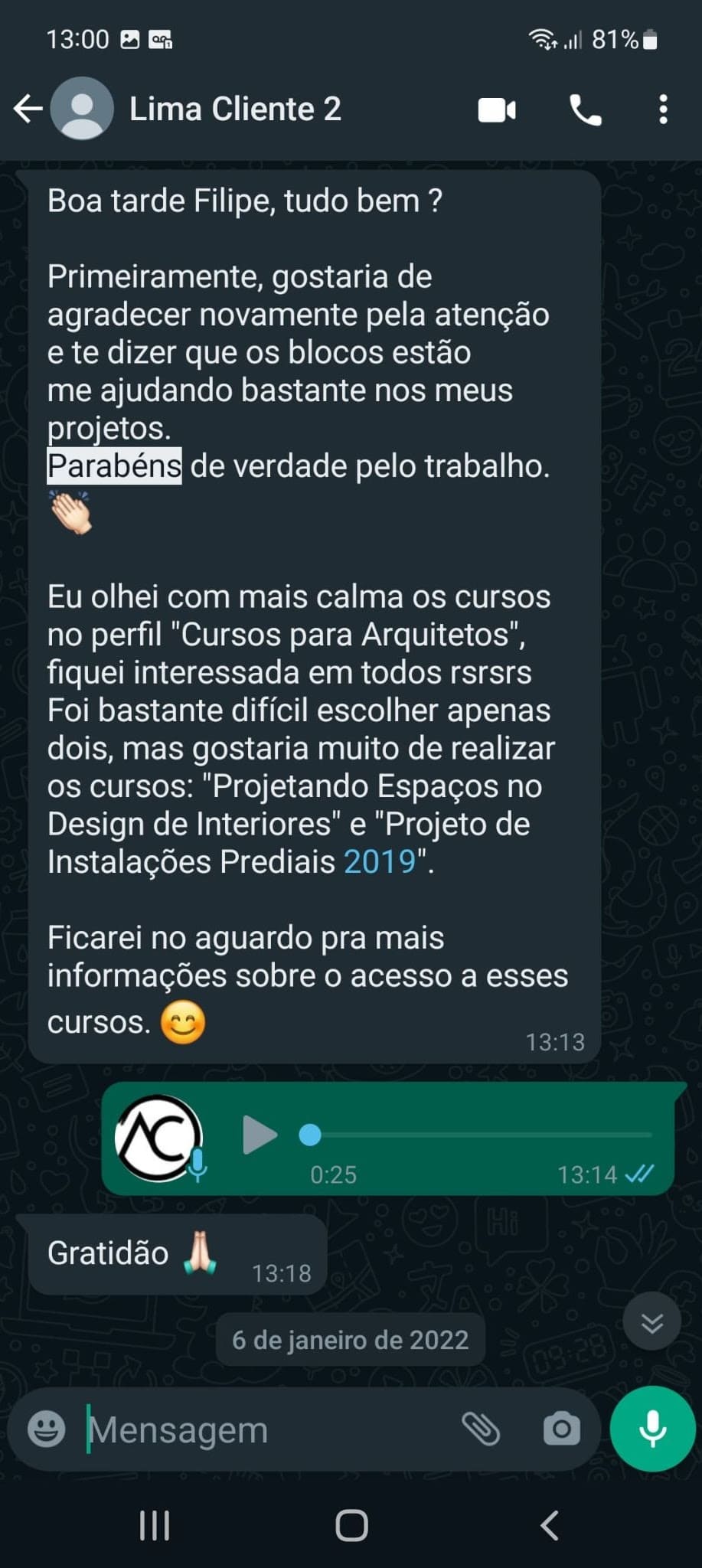Depoimento Whatsapp 3